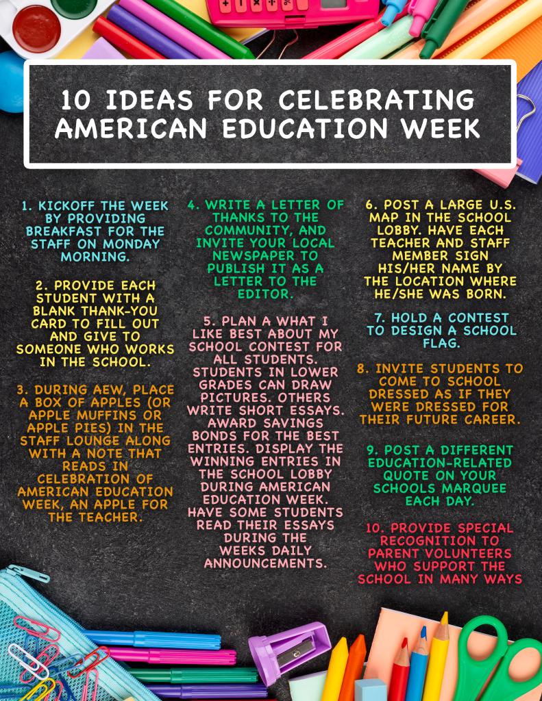 10 Ideas For Celebrating American Education Week