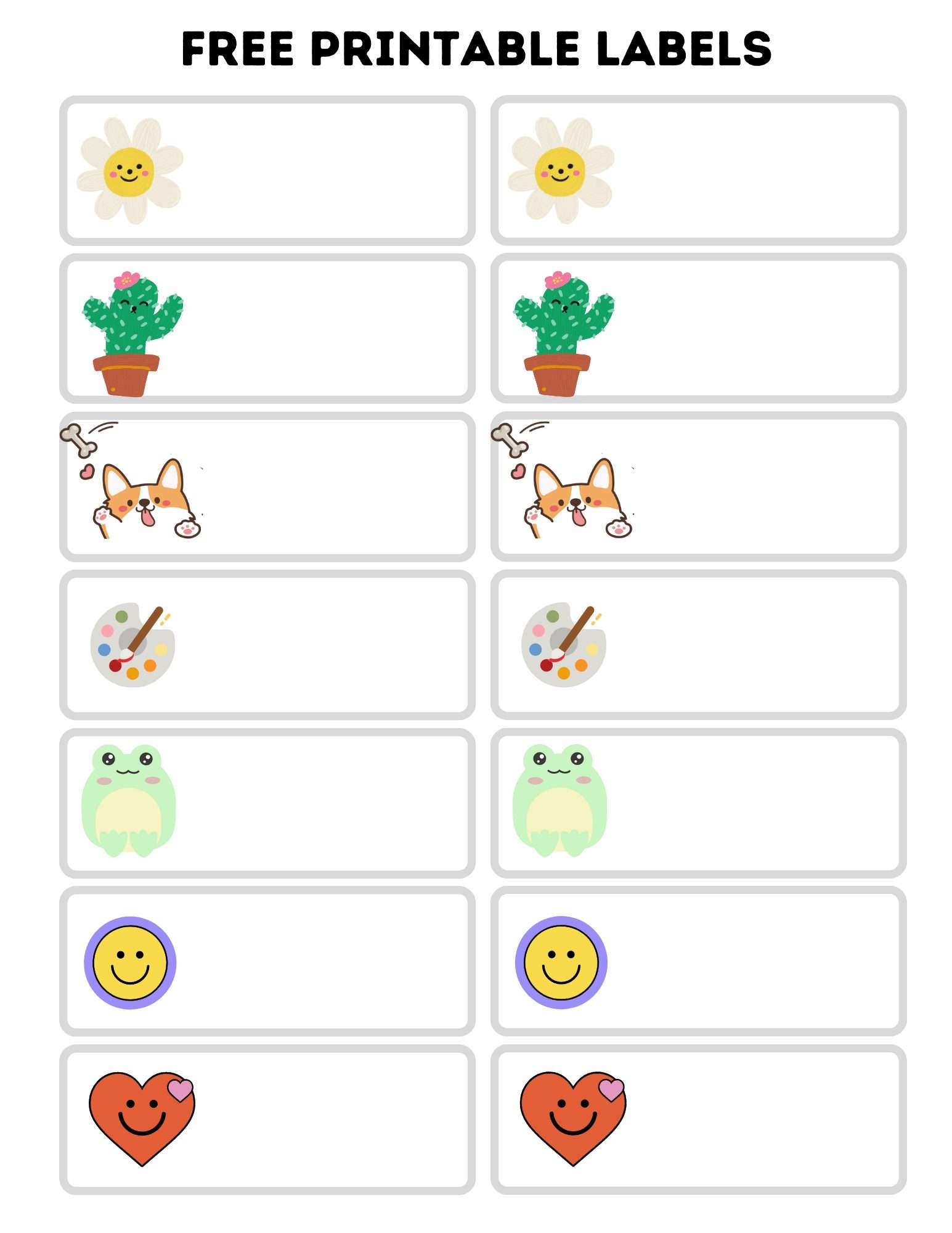 Labels For Education Printable Sheets