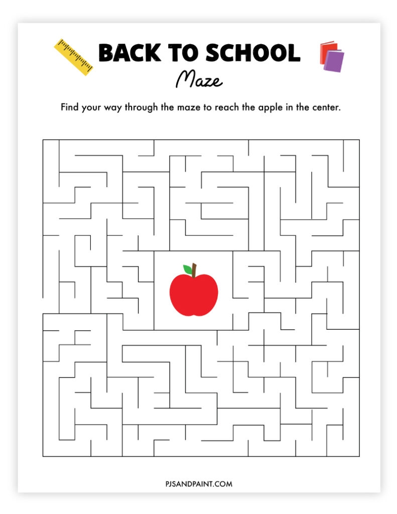 15 Free Printable School Themed Games And Activities Pjs And Paint