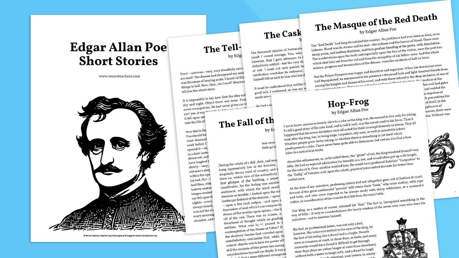 16 Edgar Allan Poe Short Stories Free Printables 