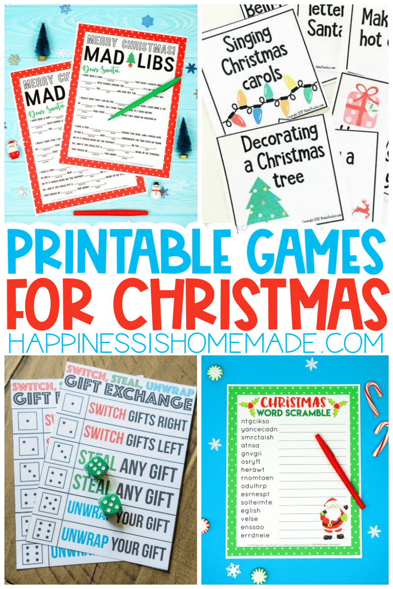 20 Printable Christmas Games Happiness Is Homemade
