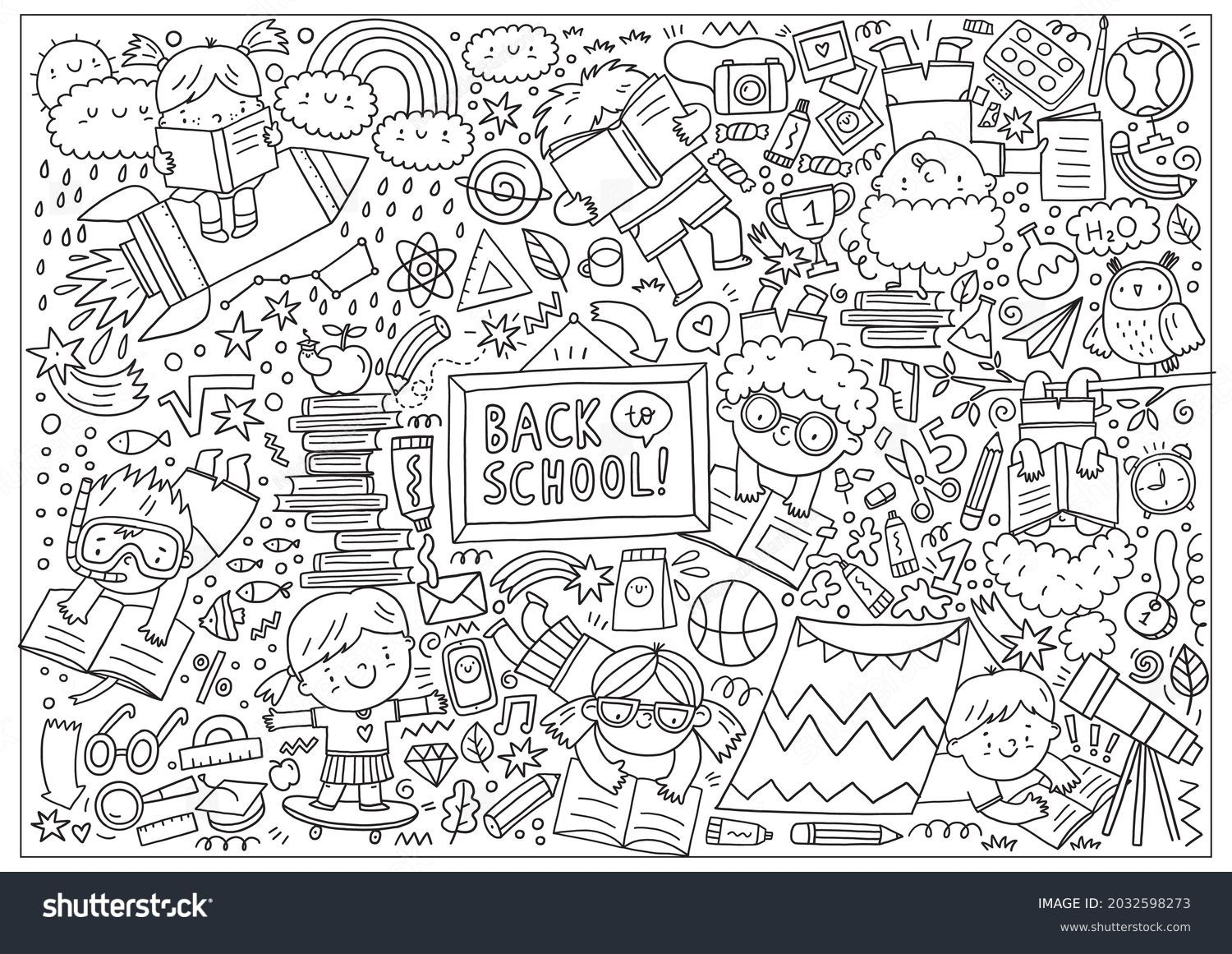 344 Thousand School Coloring Pages Royalty Free Images Stock Photos Pictures Shutterstock