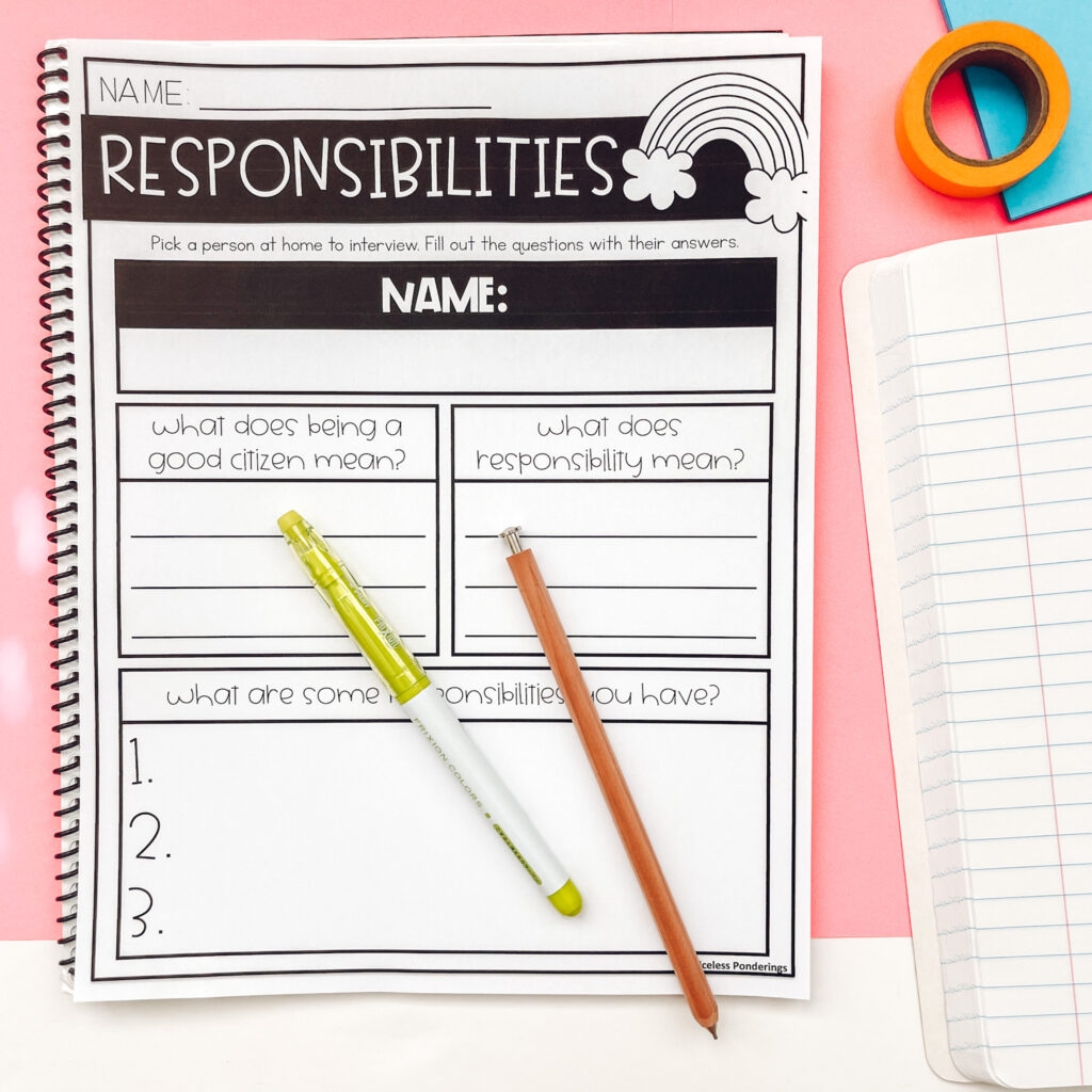 Free Character Education Lesson Printables