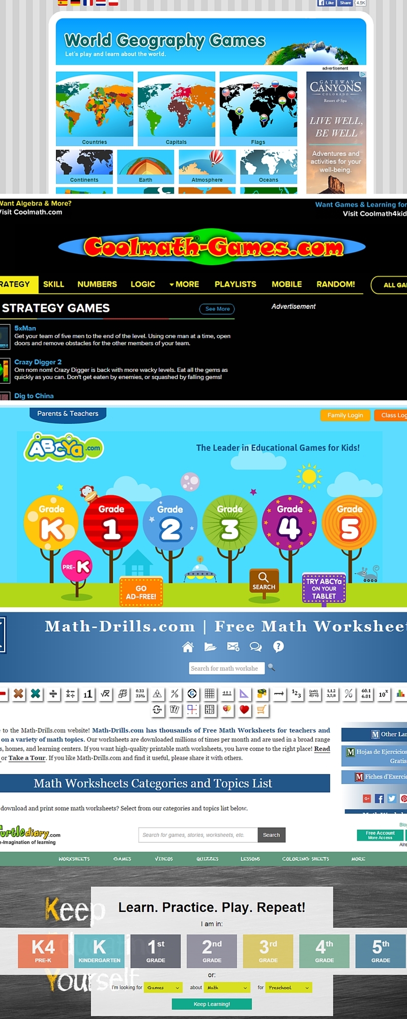 Educational Websites With Printable Worksheets
