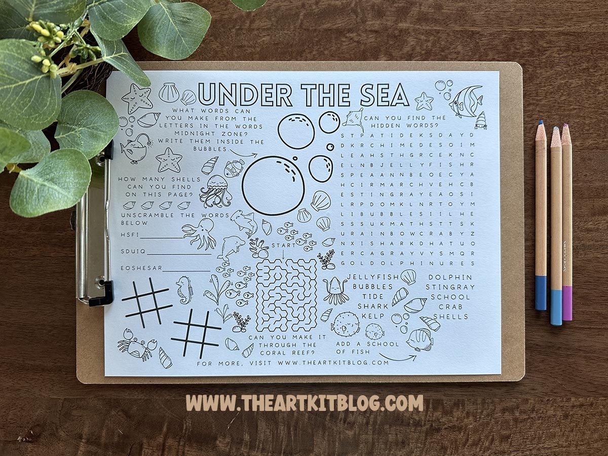 Activity Placemats Archives The Art Kit