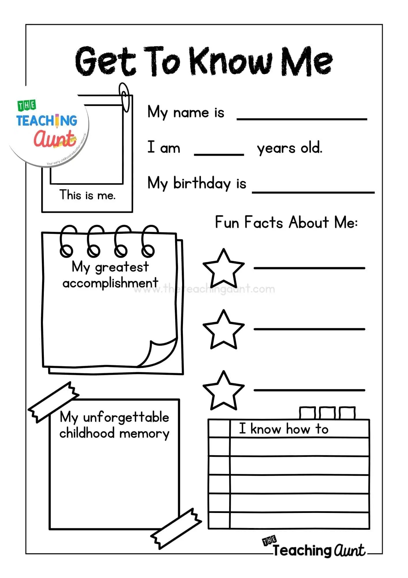 Printable Educational Work Sheets