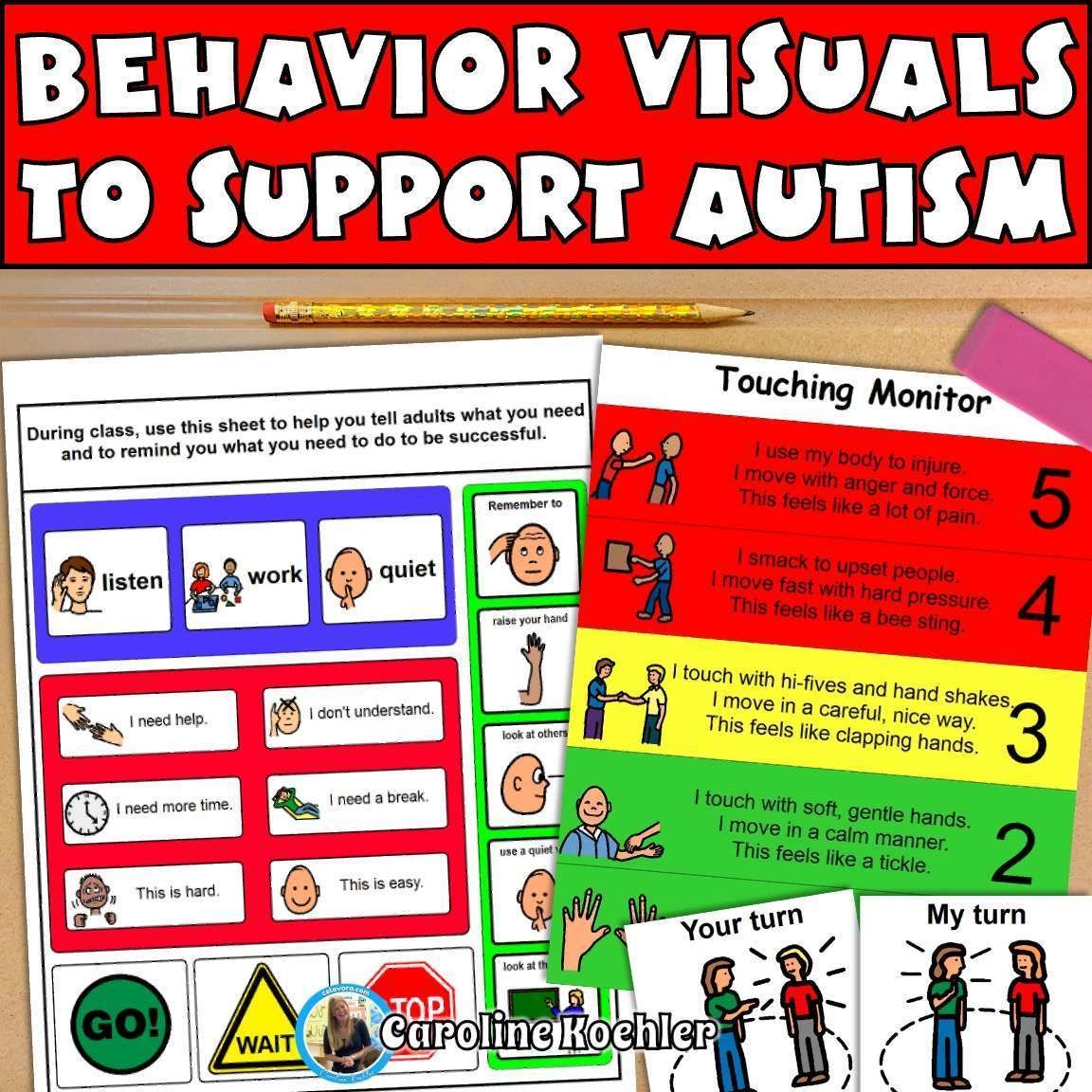 Autism Behavior Visuals Special Education Resources And Strategies Caroline Koehler At Celavora Education