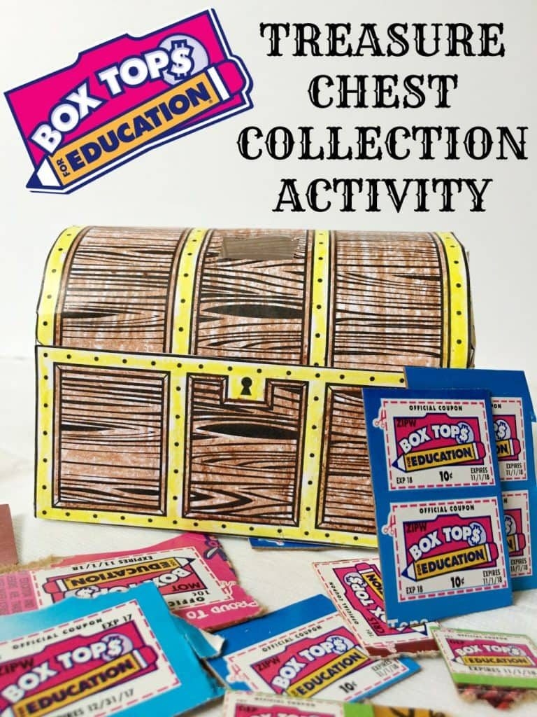 Box Tops For Education Treasure Chest Collection Activity Printable Moments With Mandi