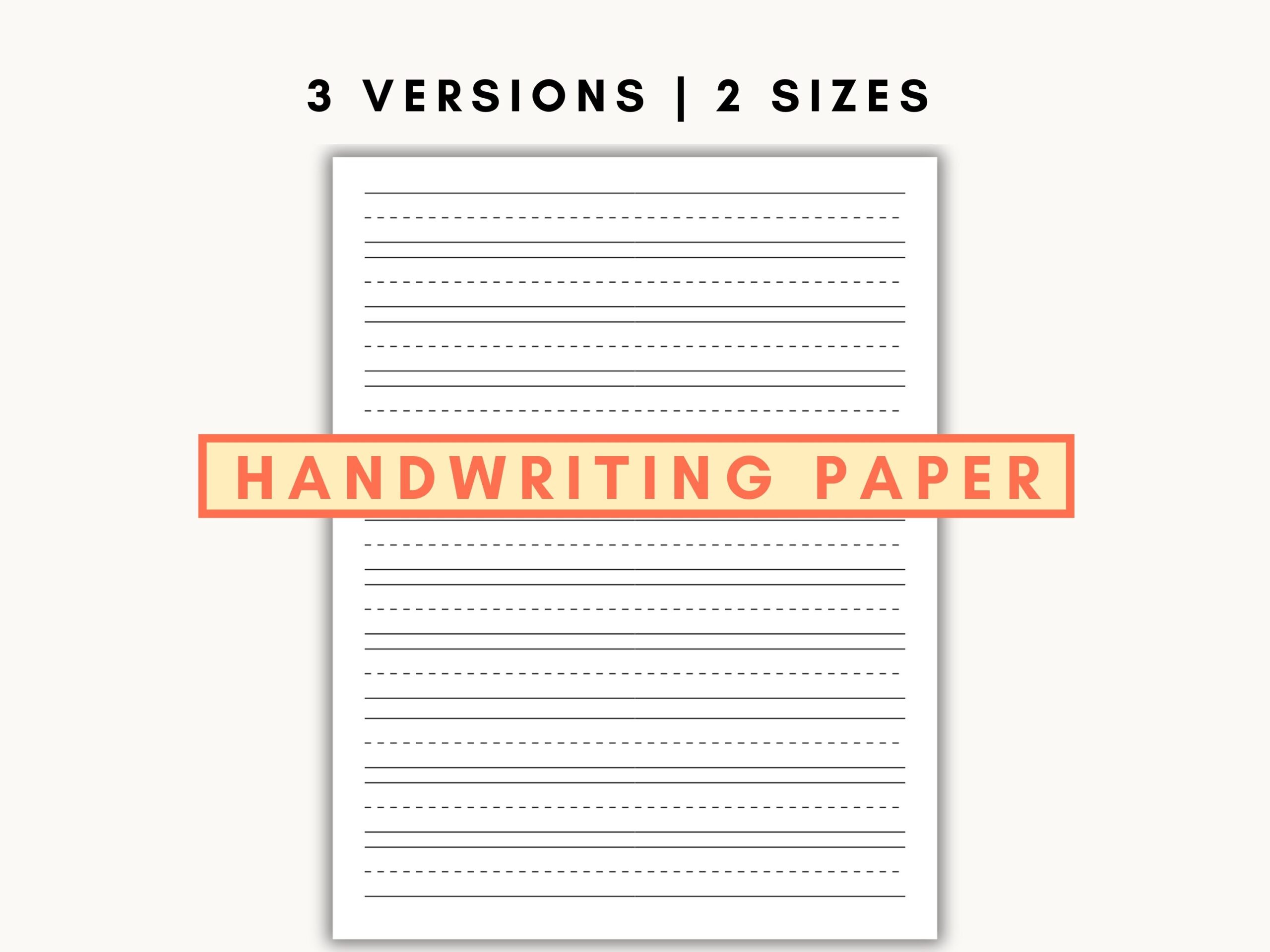 Buy Handwriting Paper Printable Calligraphy Practice Sheets Writing Practice Worksheet Pages Lined Paper With Dotted Lines Online In India Etsy