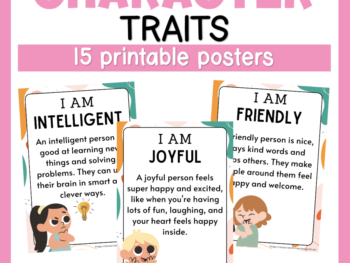 Free Printable Character Education Posters For Kindergarten