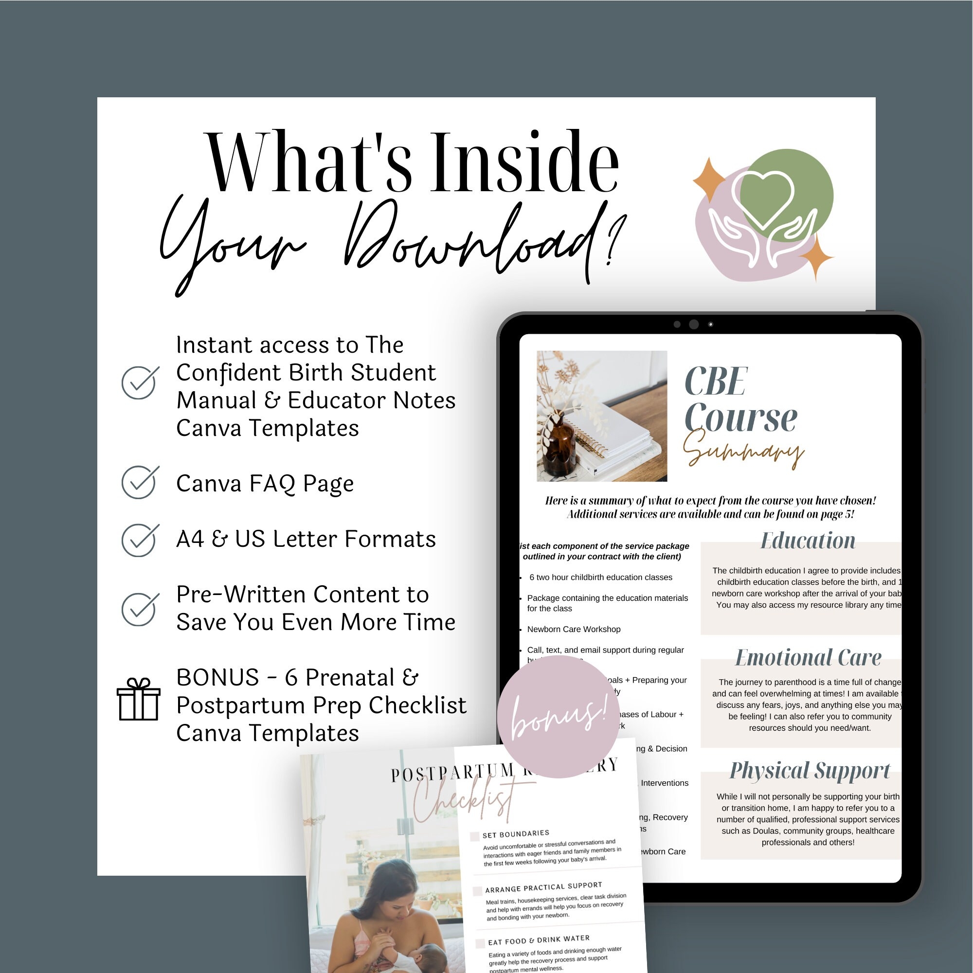 Childbirth Education Course Outline Prenatal Class Planner Doula Curriculum Template Digital Birth Plan Guide Etsy