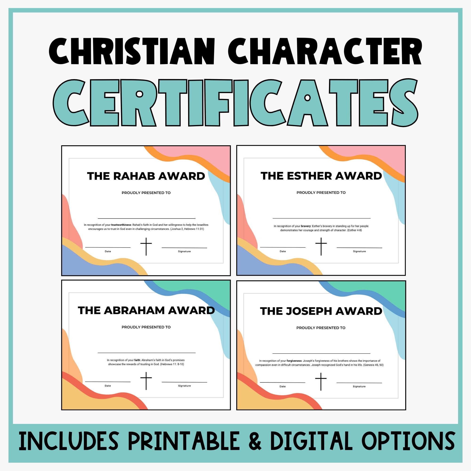 Adult Christian Education Class Certificate Printable