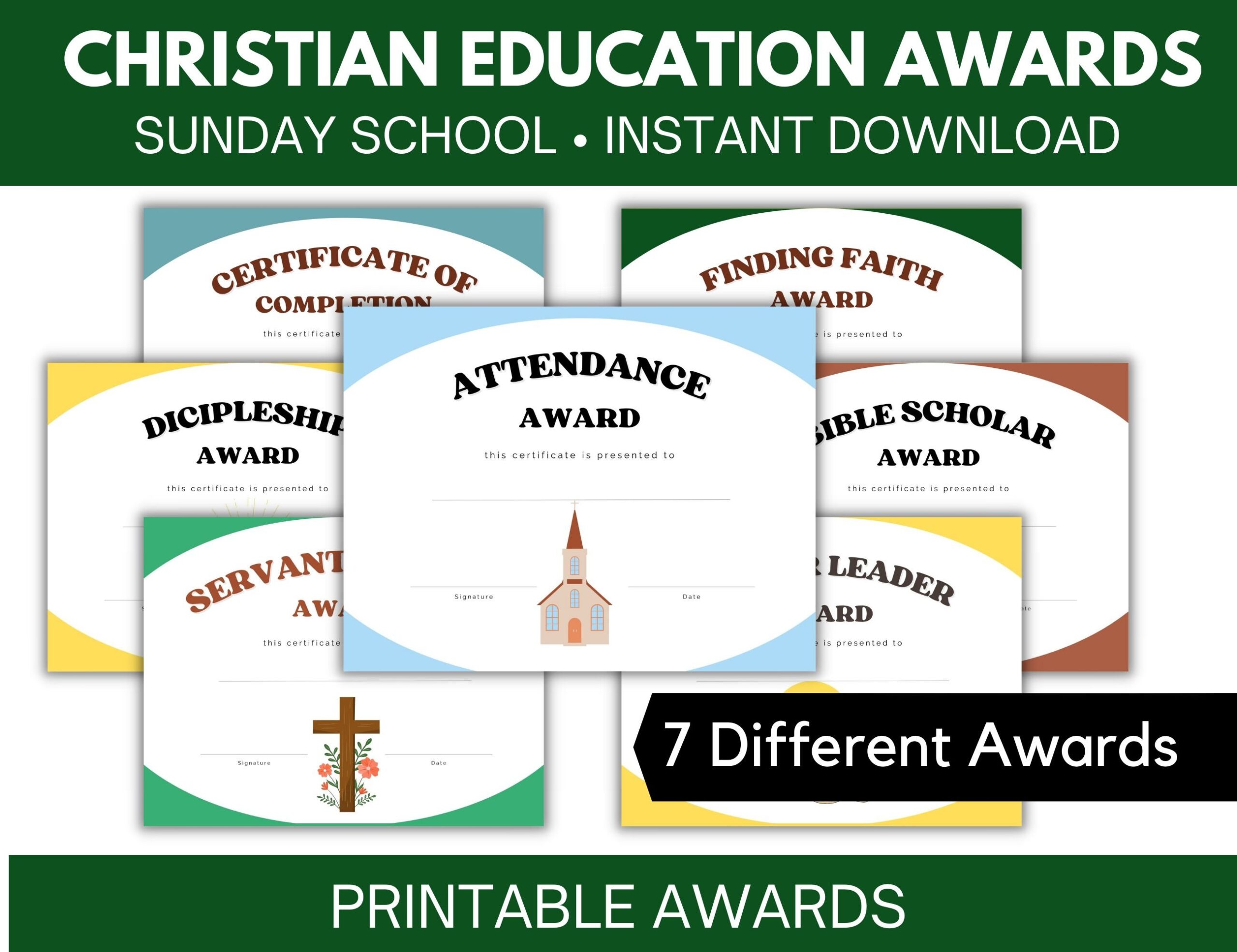 Christian Education Awards Sunday School Awards Etsy