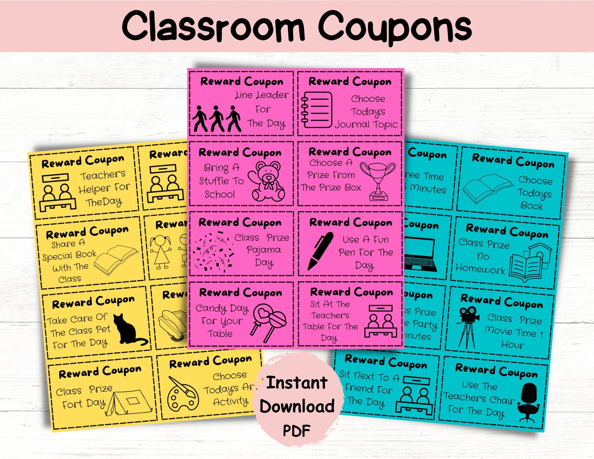 Classroom Reward Coupons student Motivation classroom Behaviour Management elementary School Teacher Resource student Good Behaviour Prize Etsy