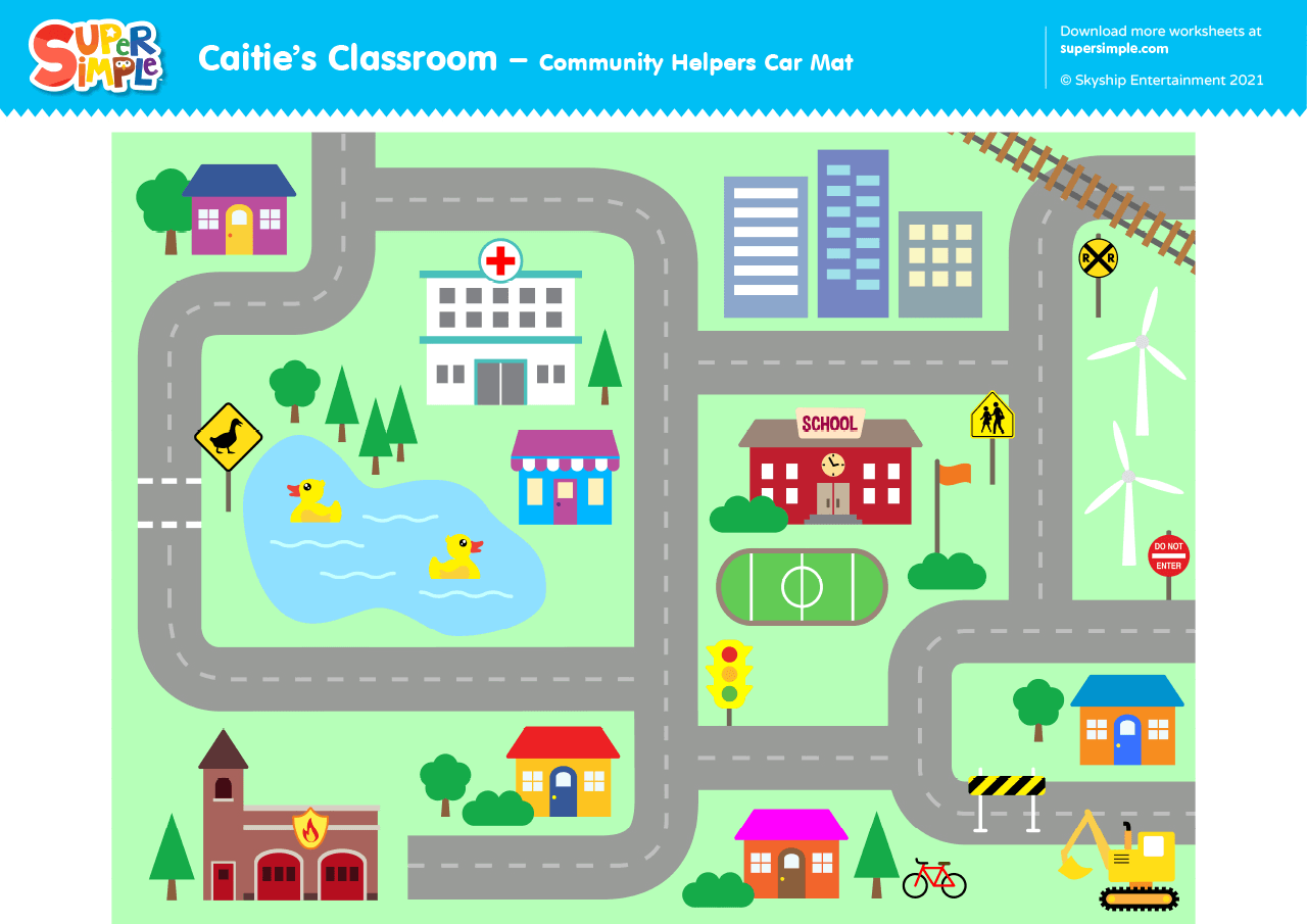 Community Helpers Car Mat Super Simple
