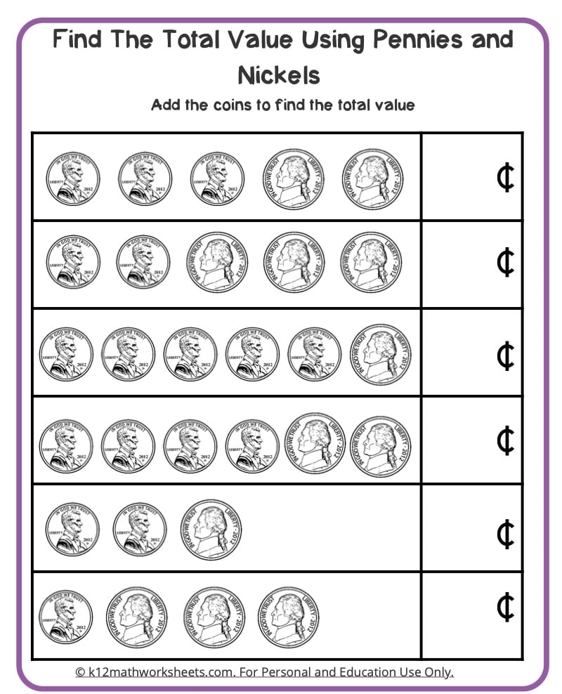 Educational Free Printable Money Sheets