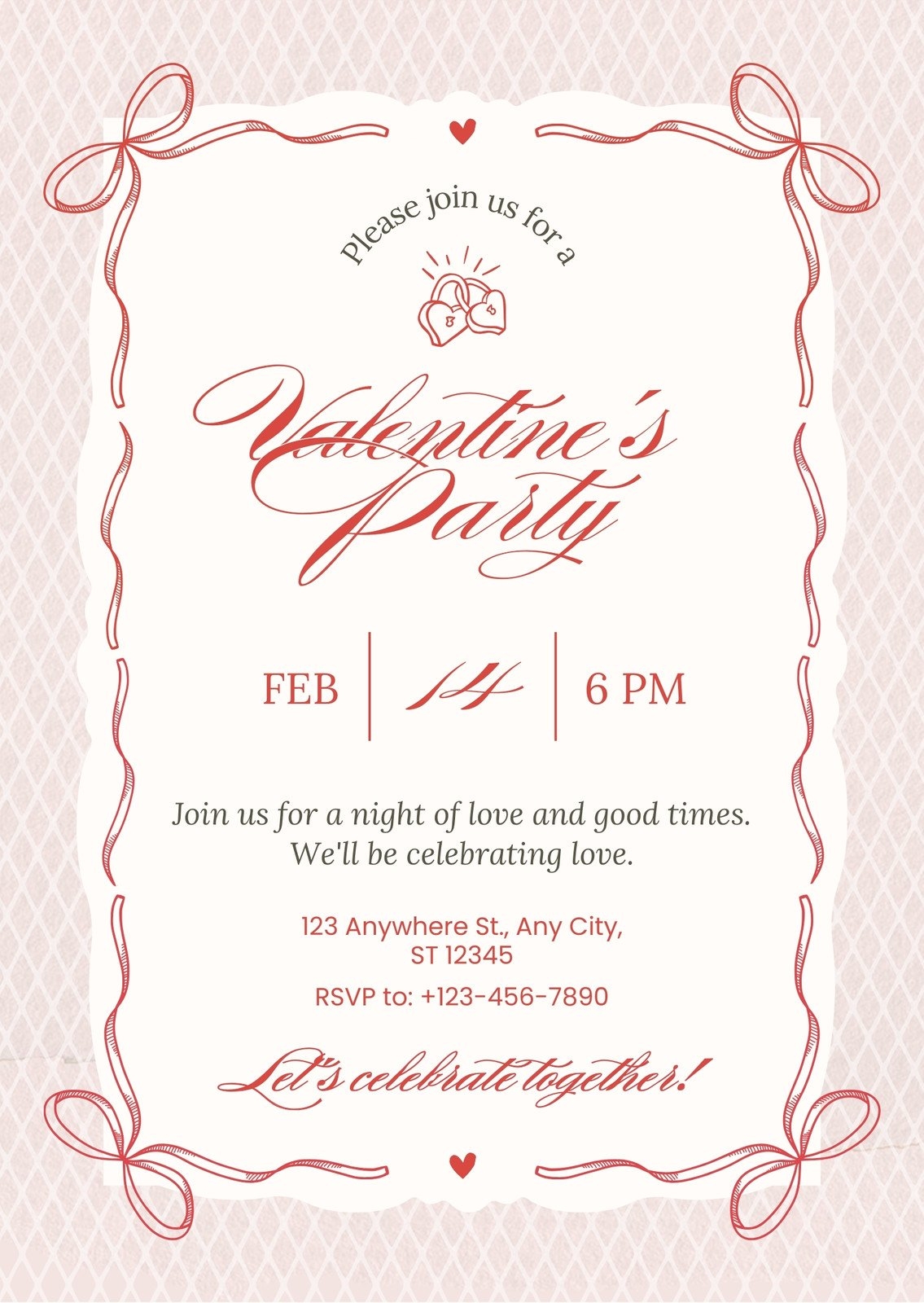 Family Education Valentines Day Printable Party Invitations