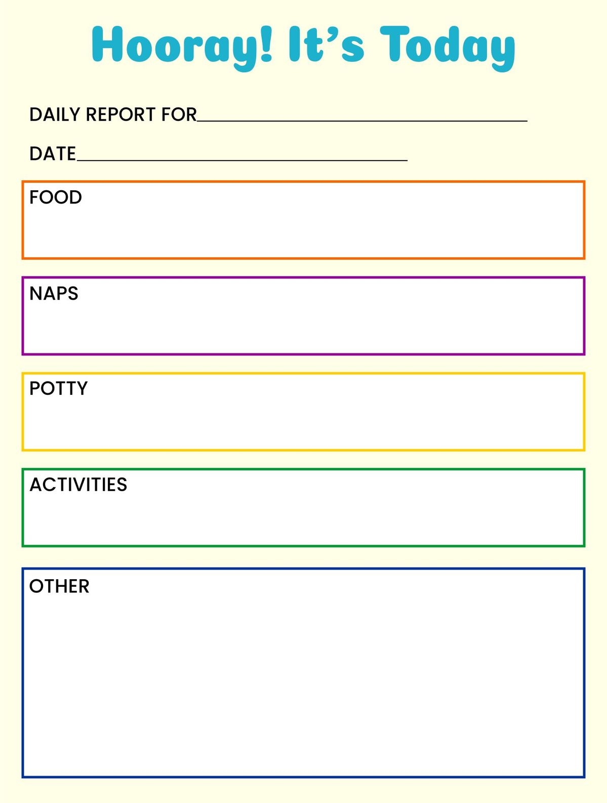 Daily Sheets For Toddlers 10 Free PDF Printables Printablee
