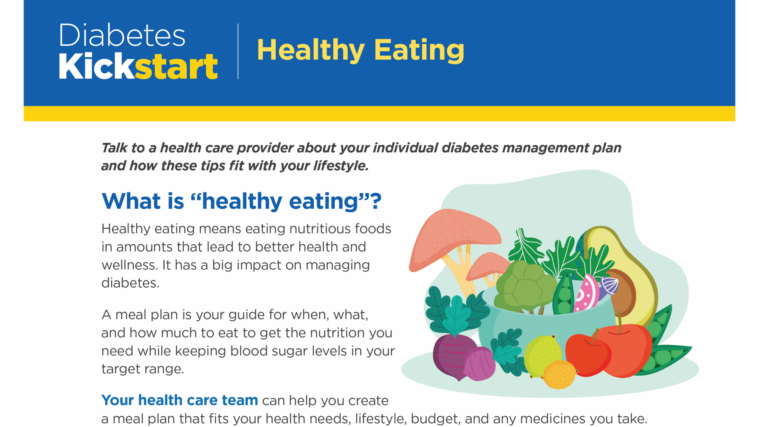 Diabetes Kickstart Handouts Diabetes CDC