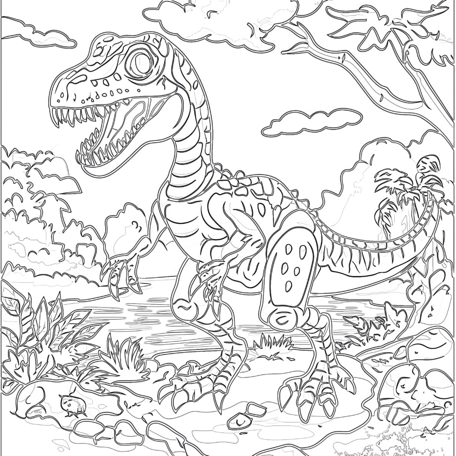 Dinosaur Fossil Coloring Page Coloring Pages Mimi Panda