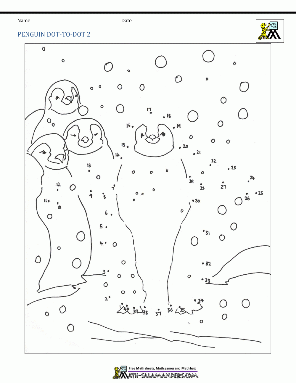 Educational Dot To Dot Printables