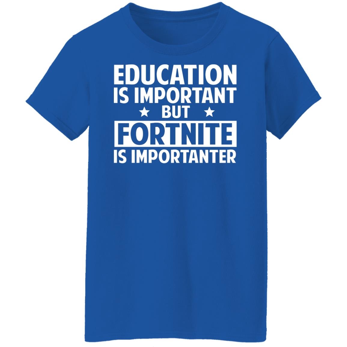Education Is Important But Fortnite Is Importanter T Shirts Hoodies Long Sleeve