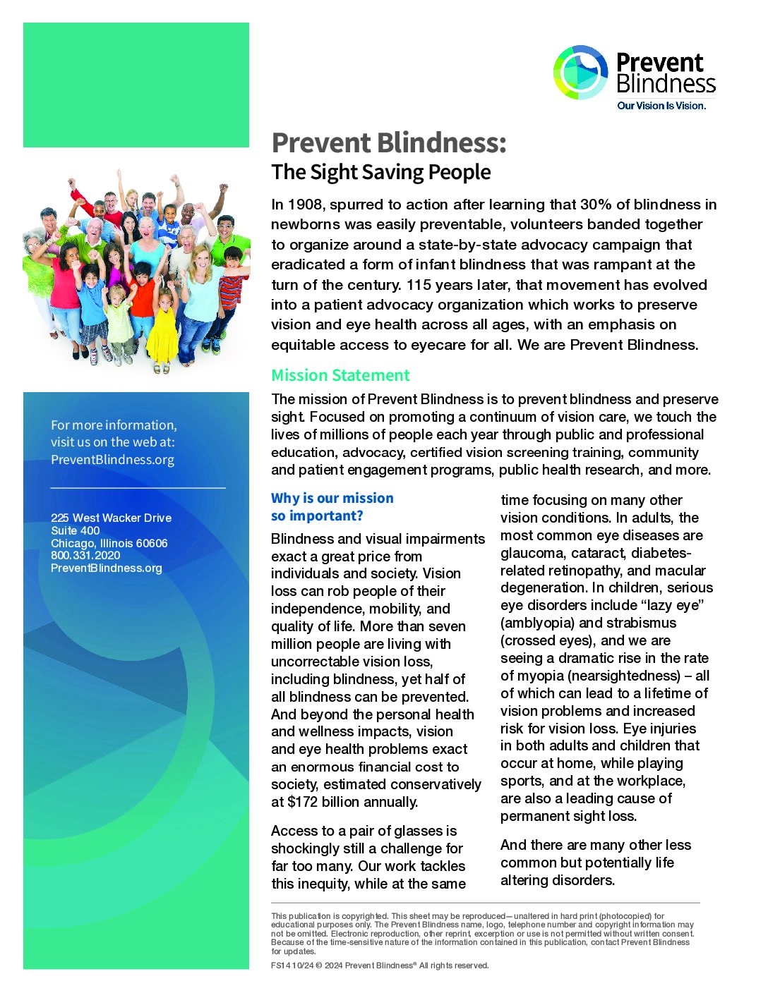 Fact Sheets Prevent Blindness North Carolina
