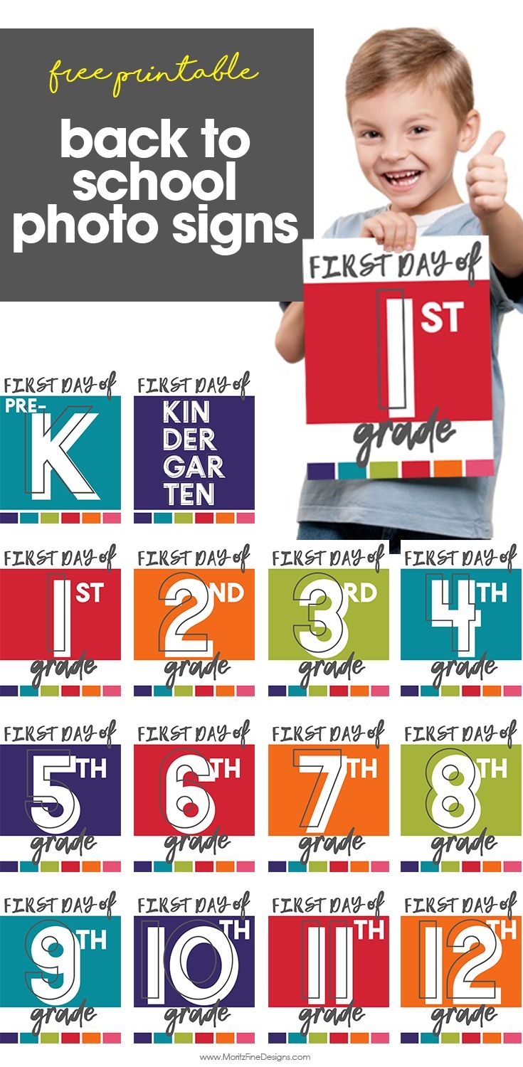 First Day Of School Photo Sign Back To School Picture Signs