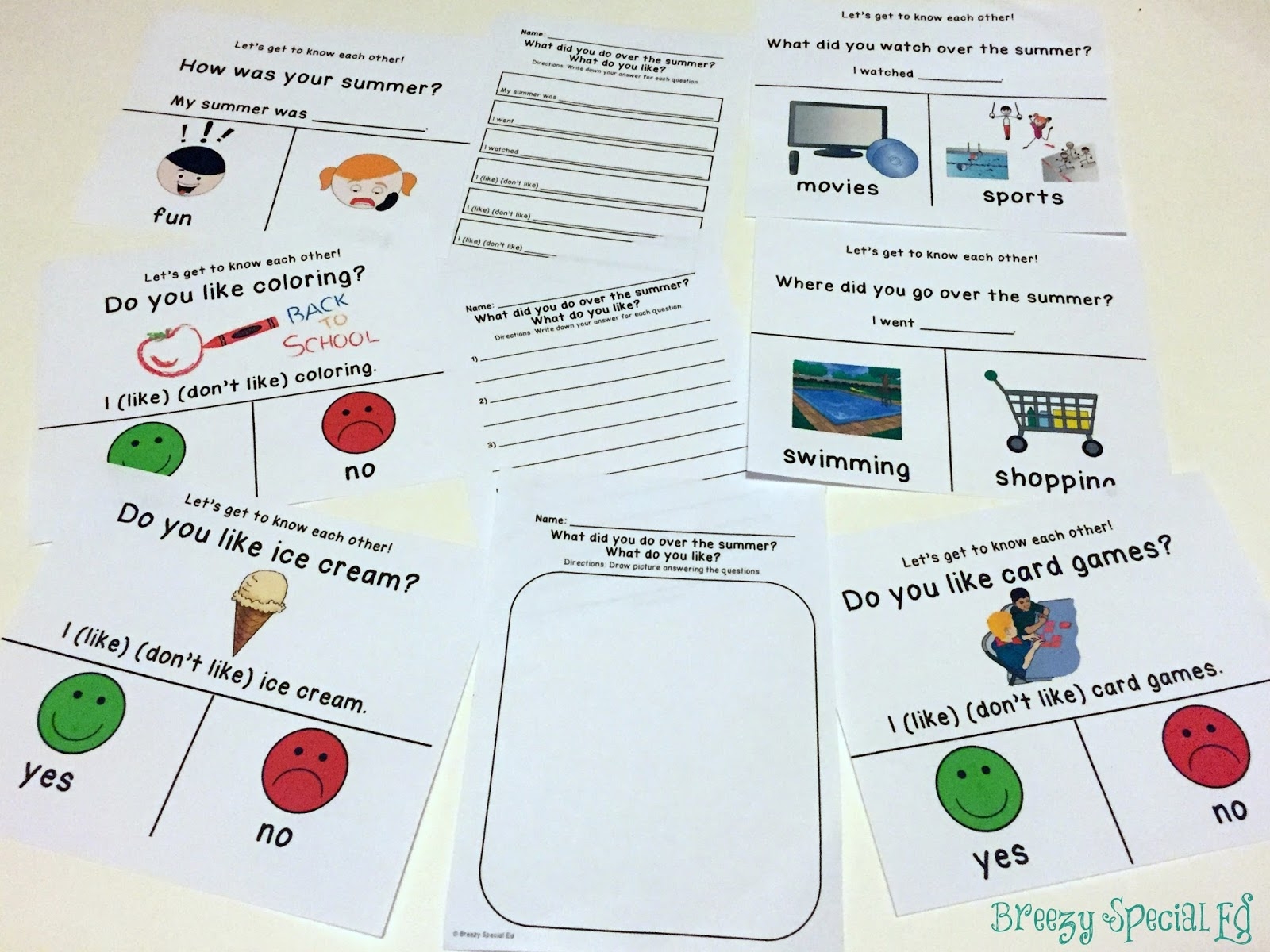 First Week Activities In A Special Education Class with Freebies Breezy Special Ed