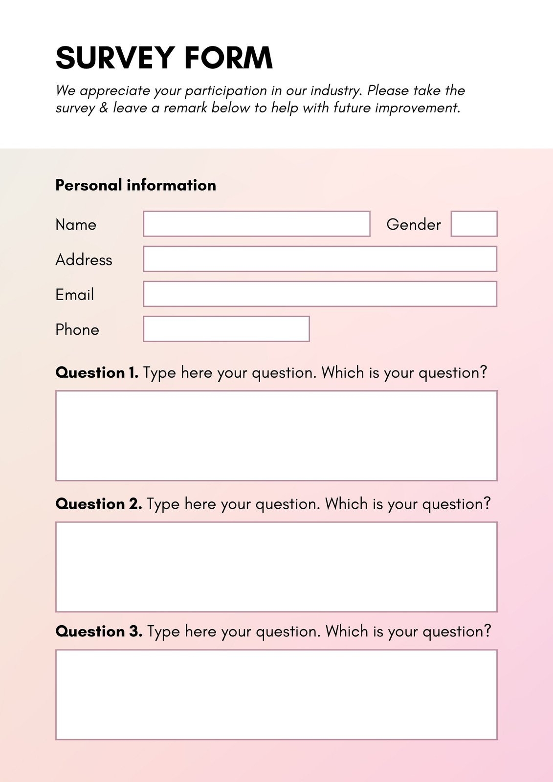 Free And Customizable Survey Templates Canva