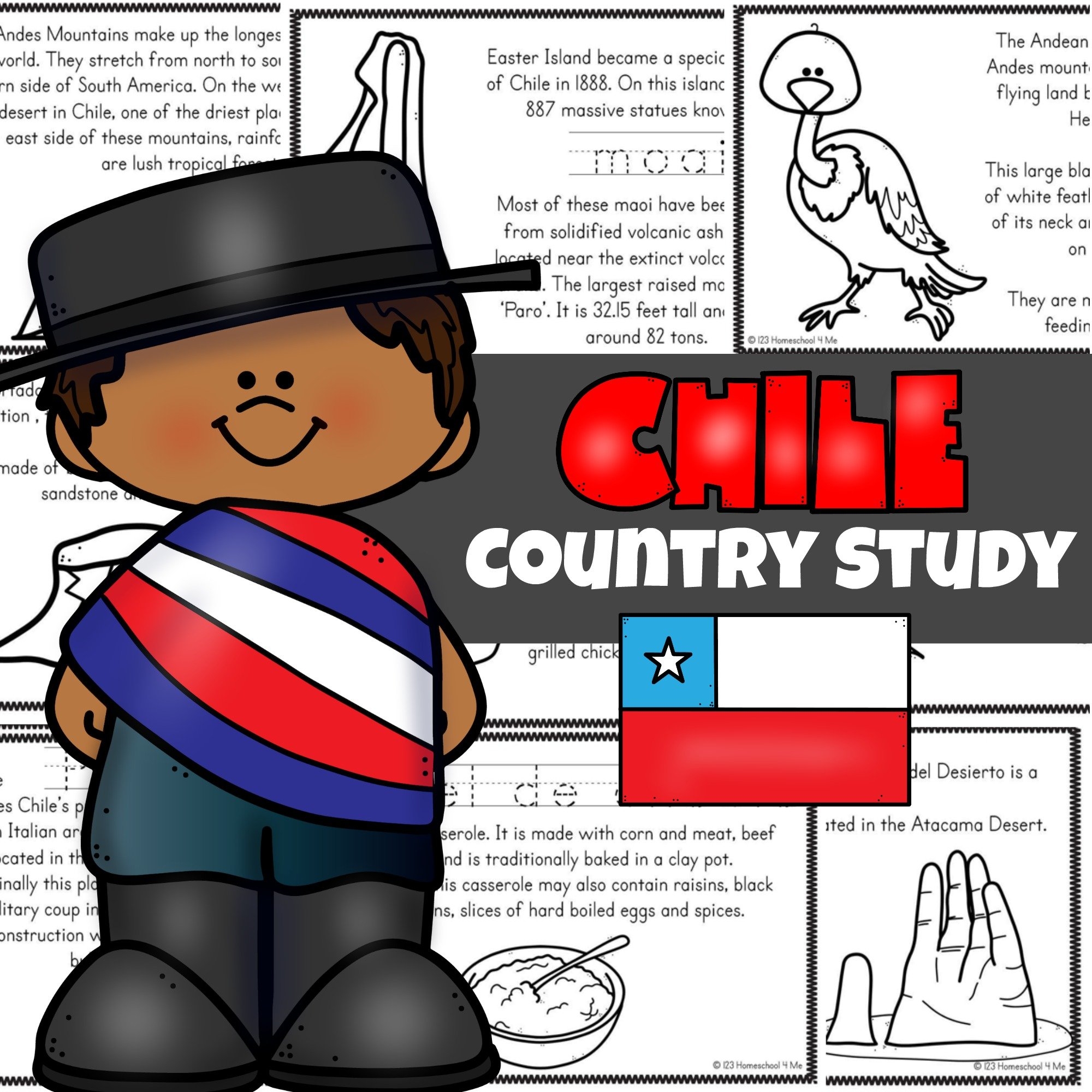 FREE Chile For Kids Printable Reader Color Learn