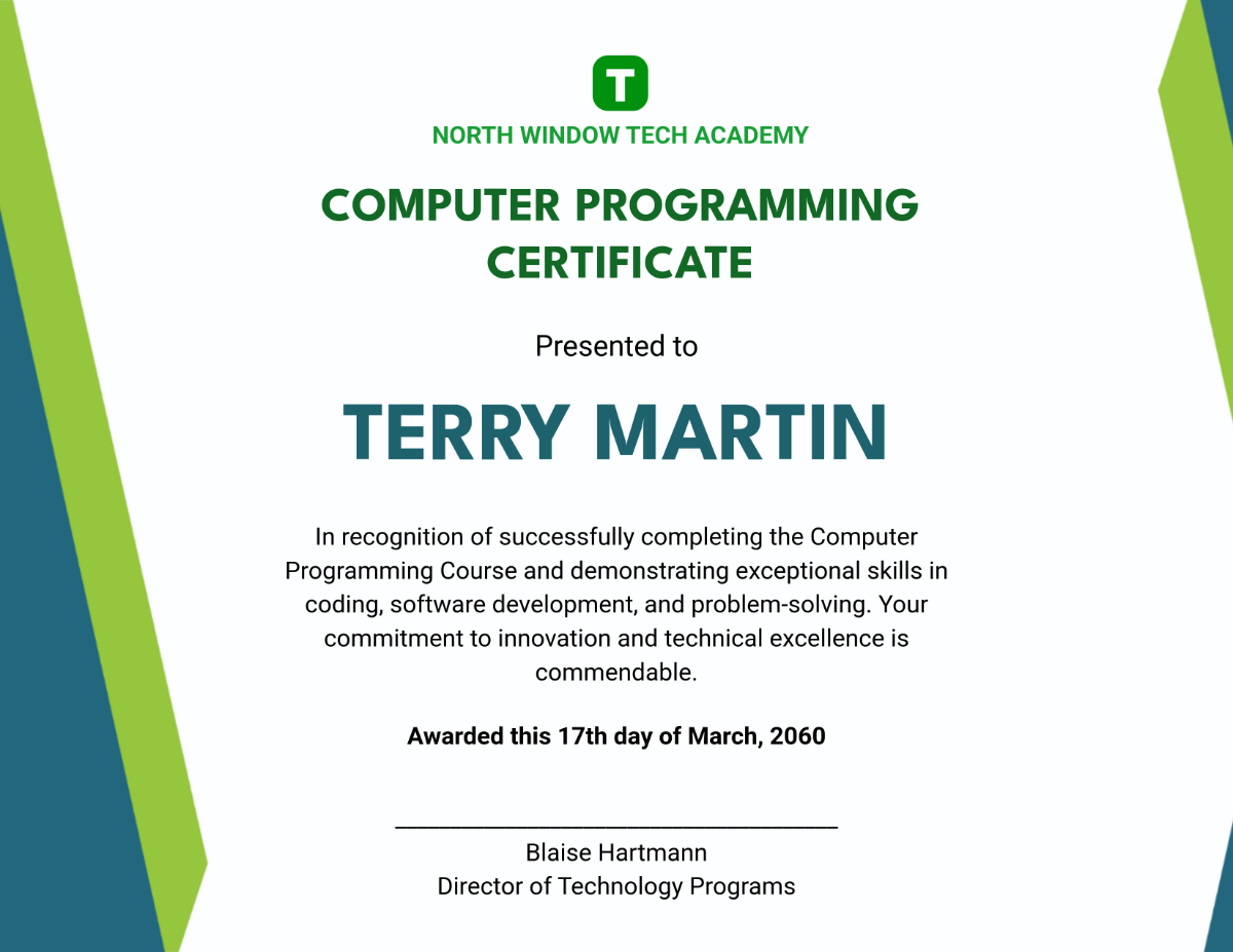 Free Computer Certificate Templates To Edit Online