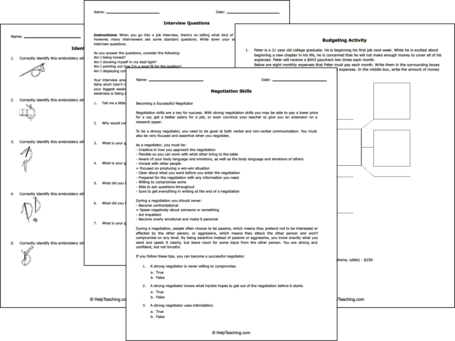 8Th Grade Language Arts Special Education Curriculum Printables