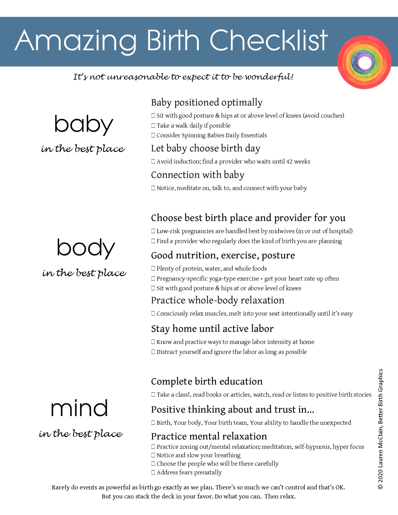 Free Printable Birth Curriculum Better Birth Blog