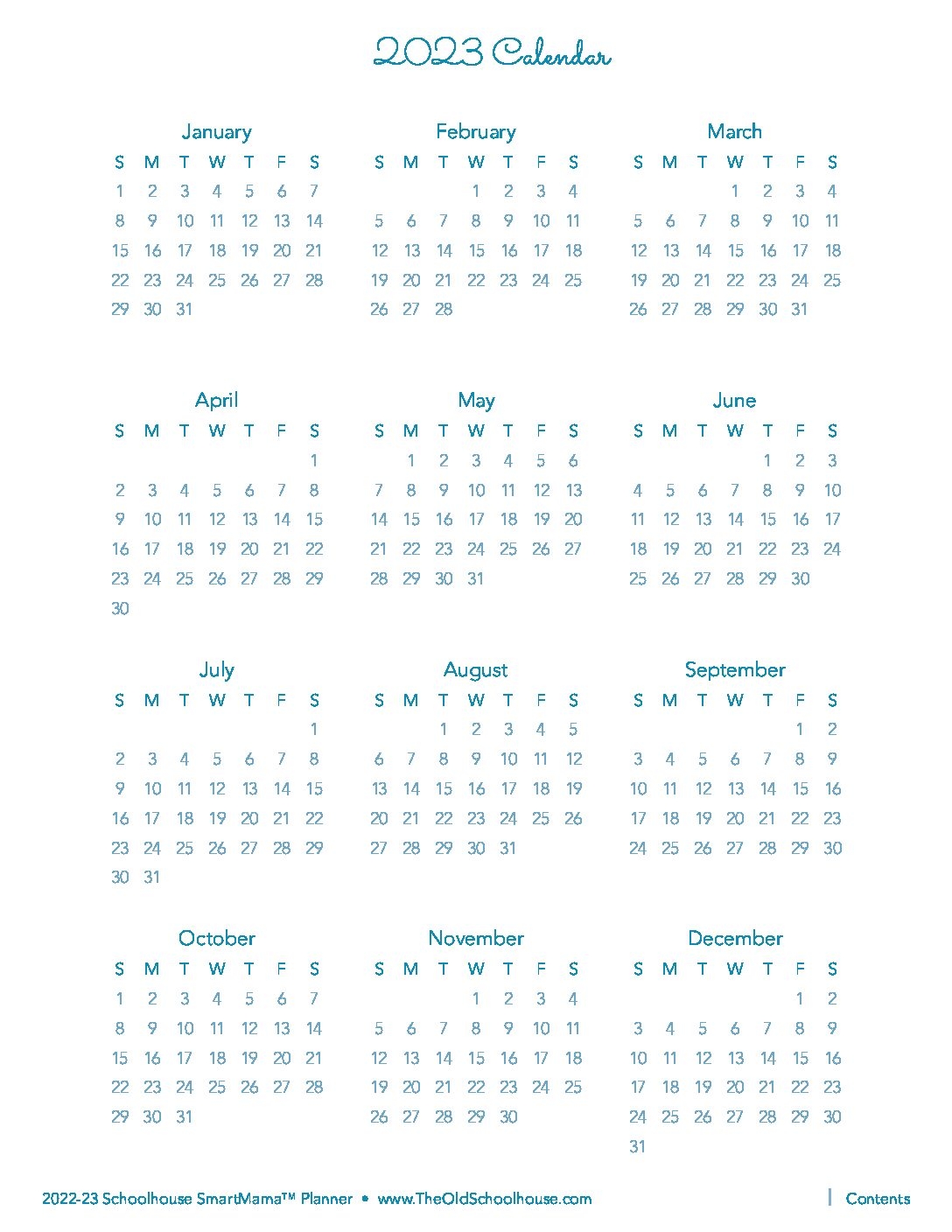 Printable Calendar Education World