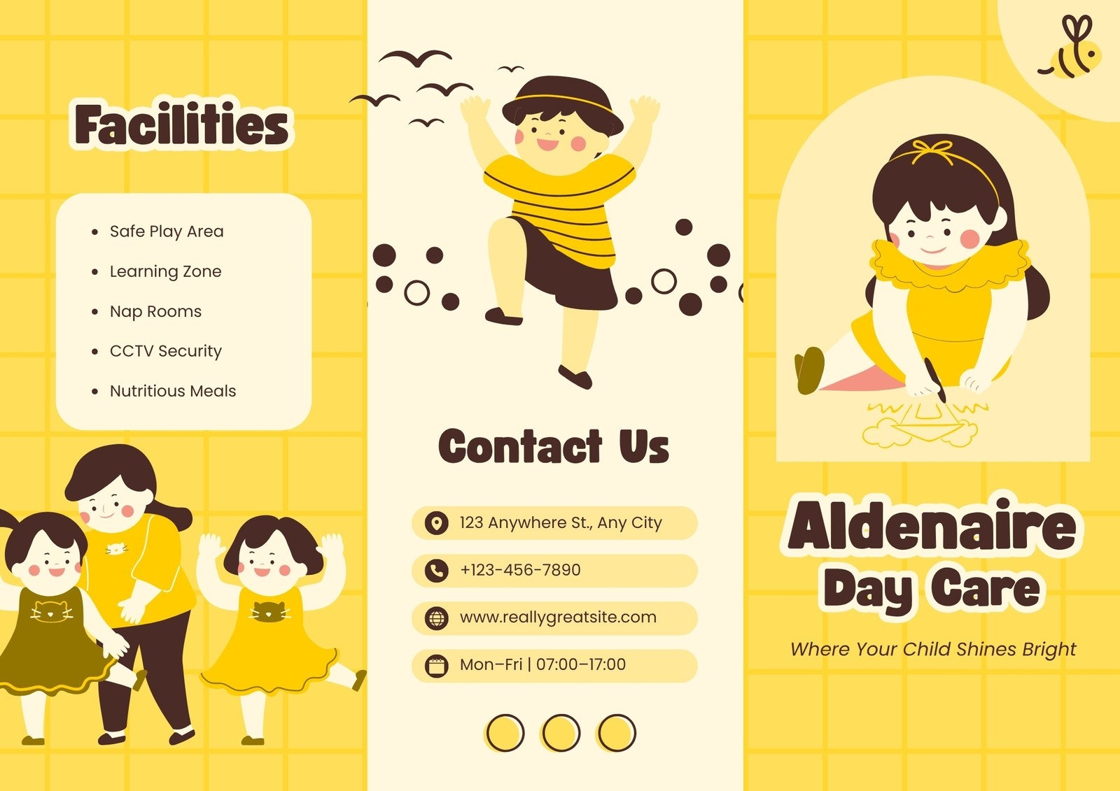 Free Printable Daycare Brochure Templates To Edit Canva