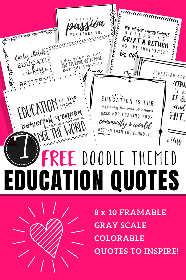 Free Printable Education Quotes