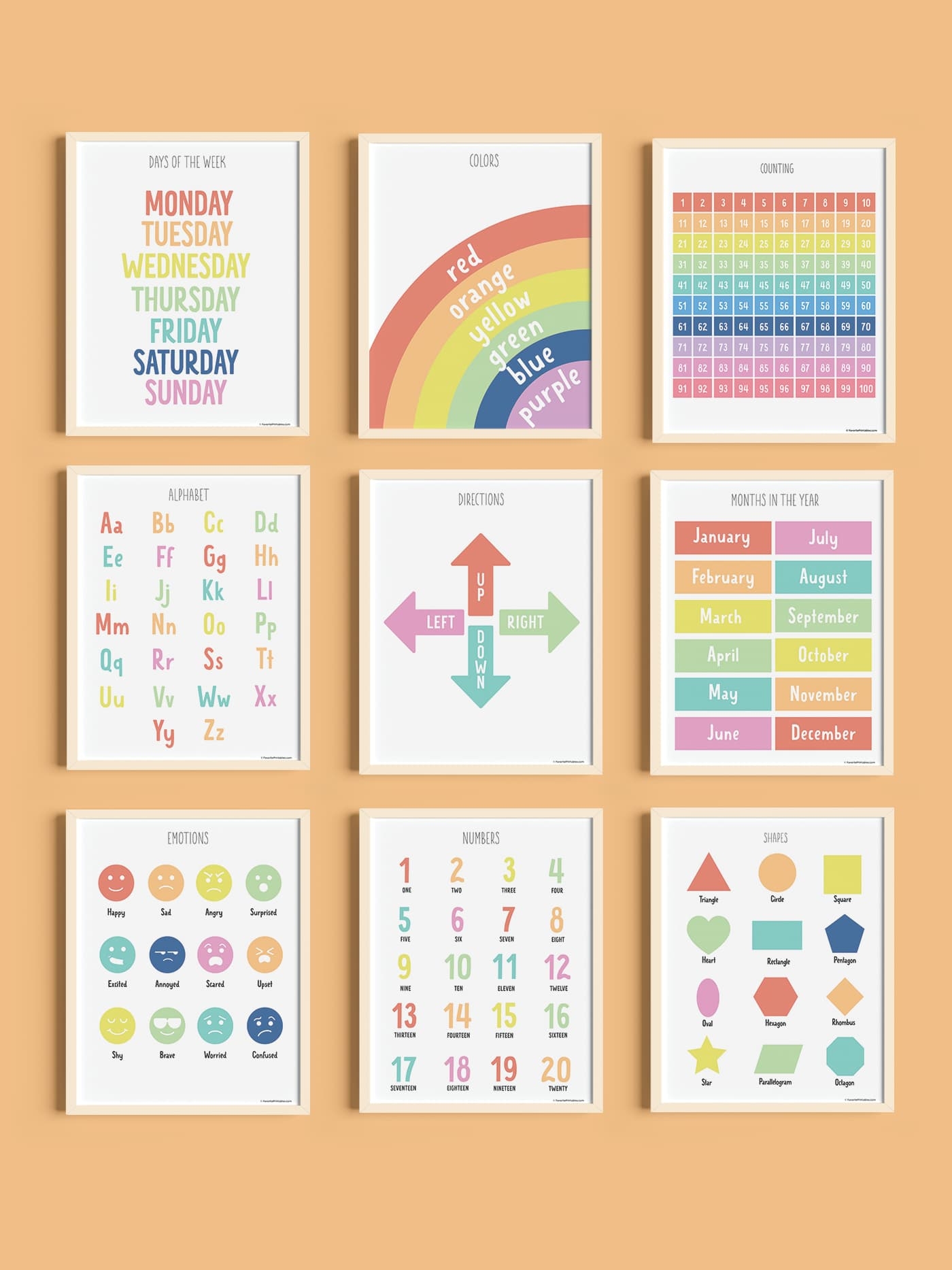 Free Printable Set Of 10 Educational Posters Favorite Printables Worksheets Library