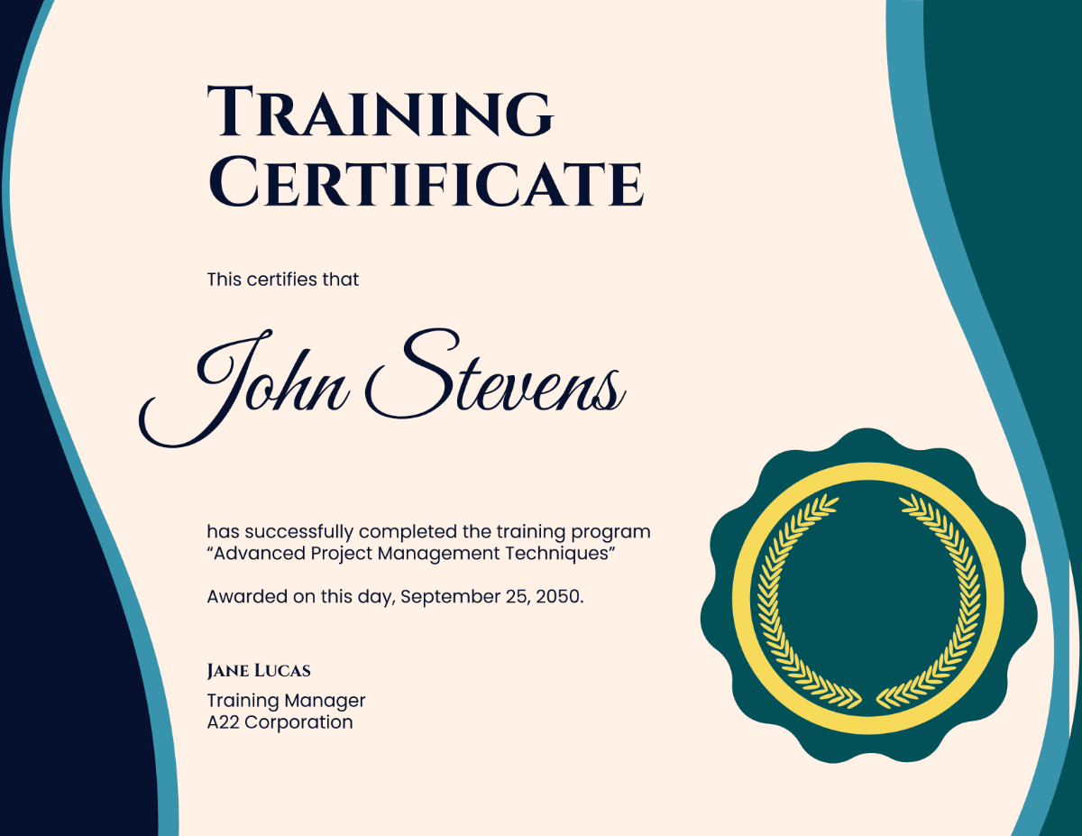 Free Printable Training Certificate Templates To Customize Online