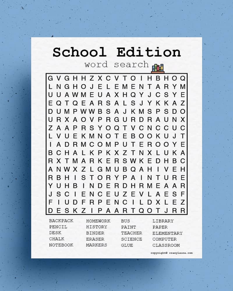 Free Printable Educational Word Search