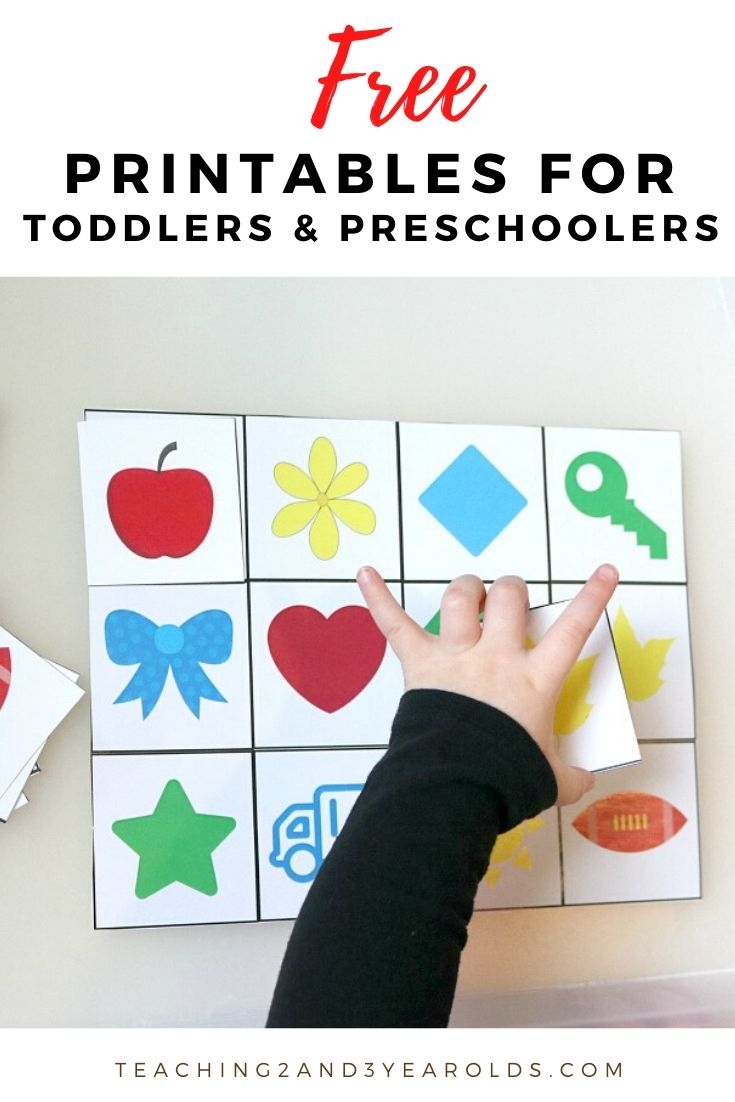 Educational Activities For 2 Year Olds Printable