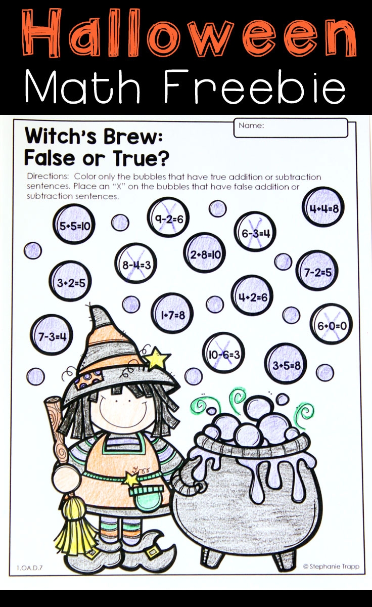Halloween Math Activities Primary Theme Park