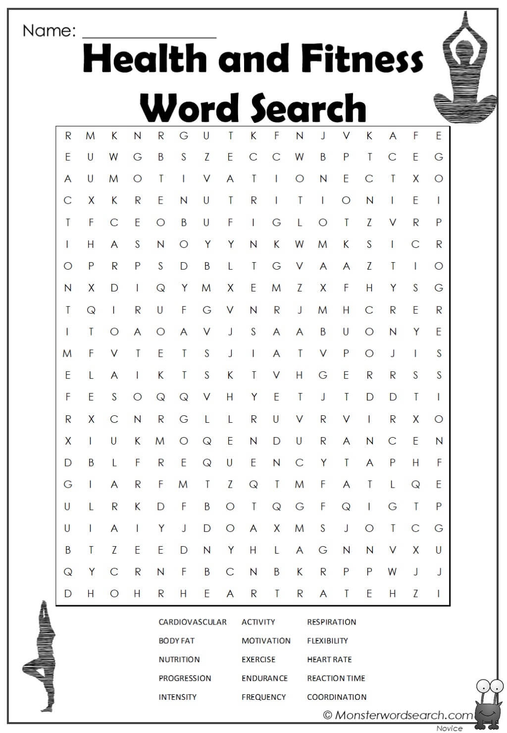 Printable Physical Education Word Searches