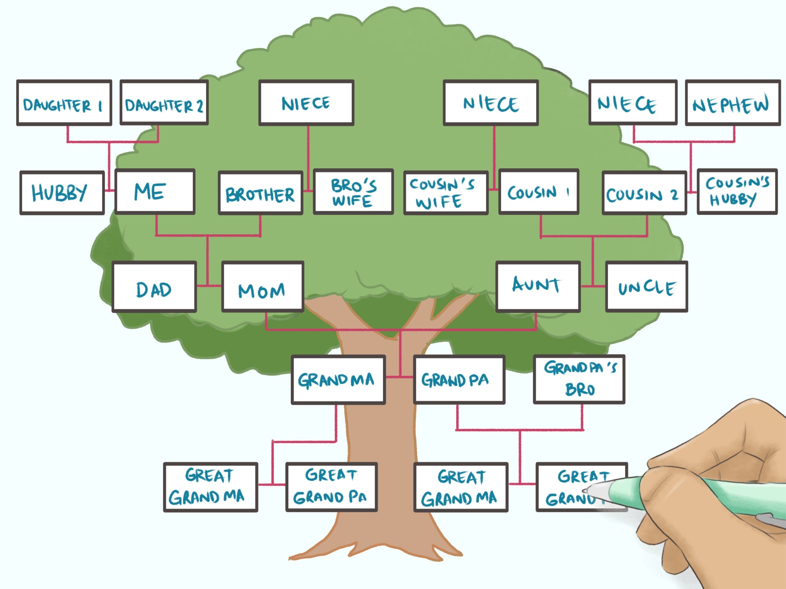 How To Draw A Family Tree Step by Step Guide with Pictures 