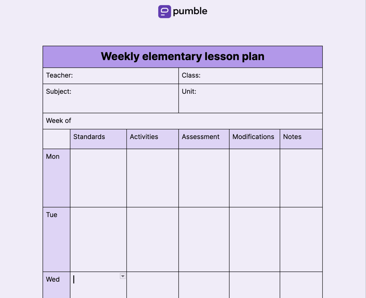 How To Write A Lesson Plan Template With Examples