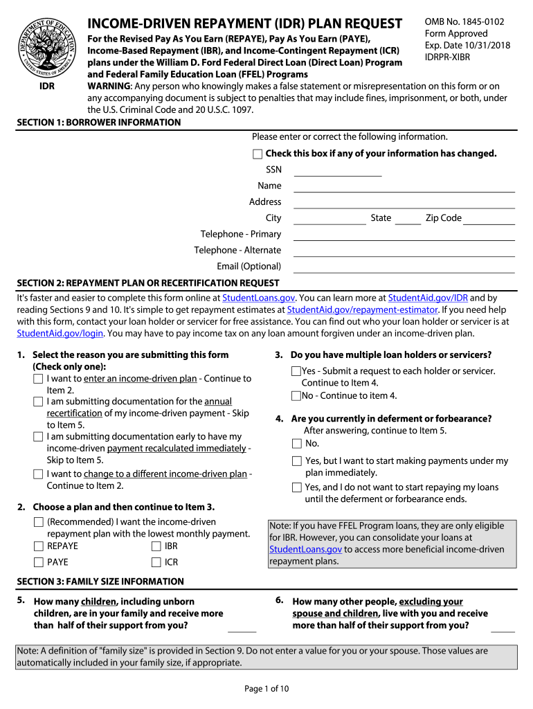 Idr Application Pdf Fill Out Sign Online DocHub
