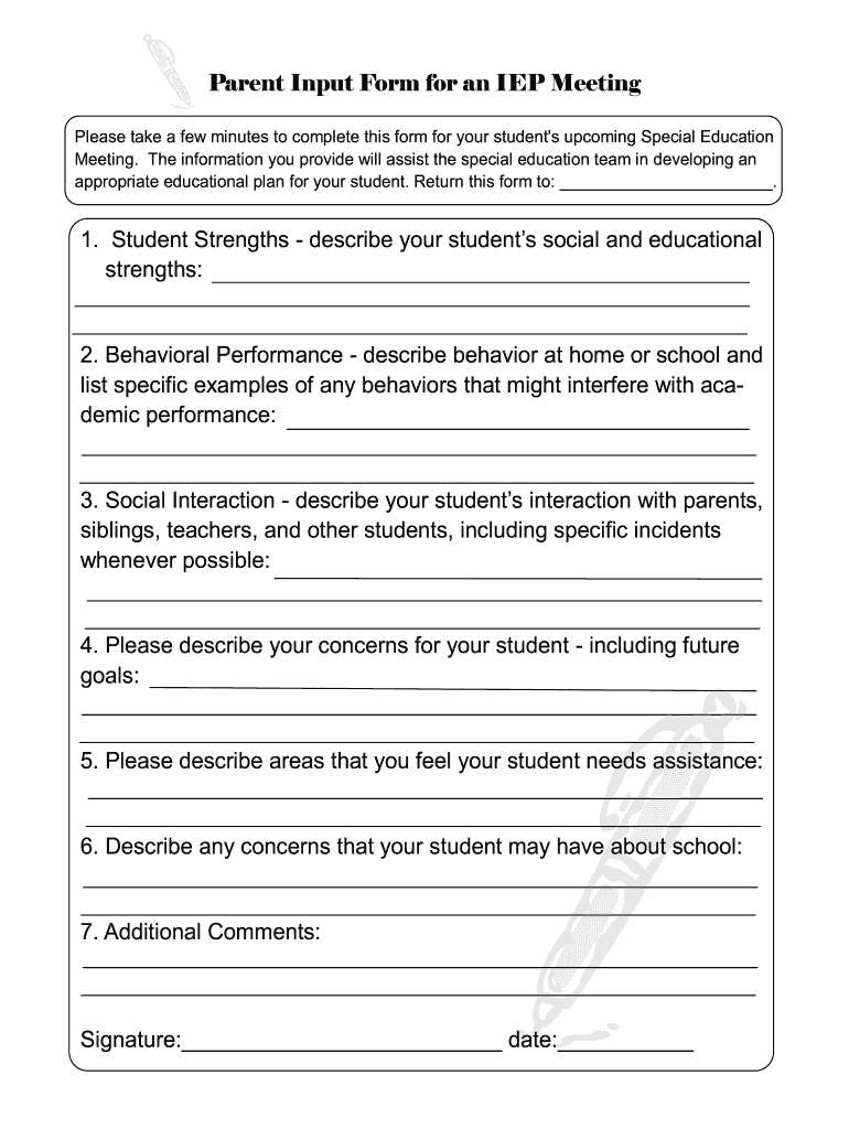 Iep Minutes Template Fill Online Printable Fillable Blank PdfFiller