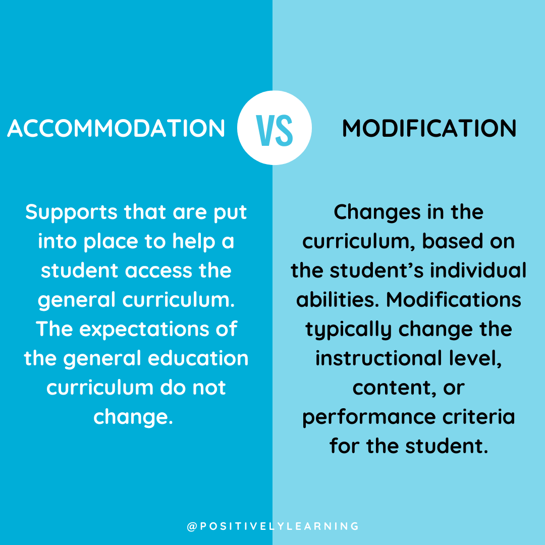 Is It An Accommodation Or A Modification Positively Learning