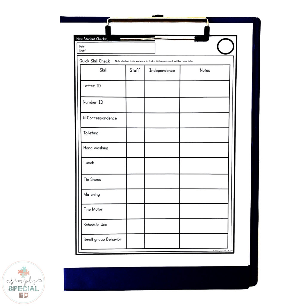 Special Education Free Printable Data Collection Sheets