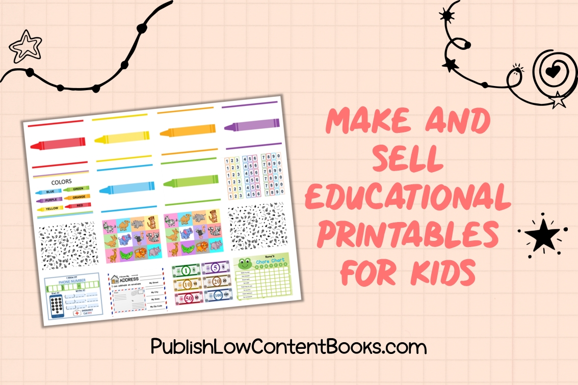 Make Educational Printables For Kids With Easy Learning Printables Bonus Offer Publish Low Content Books